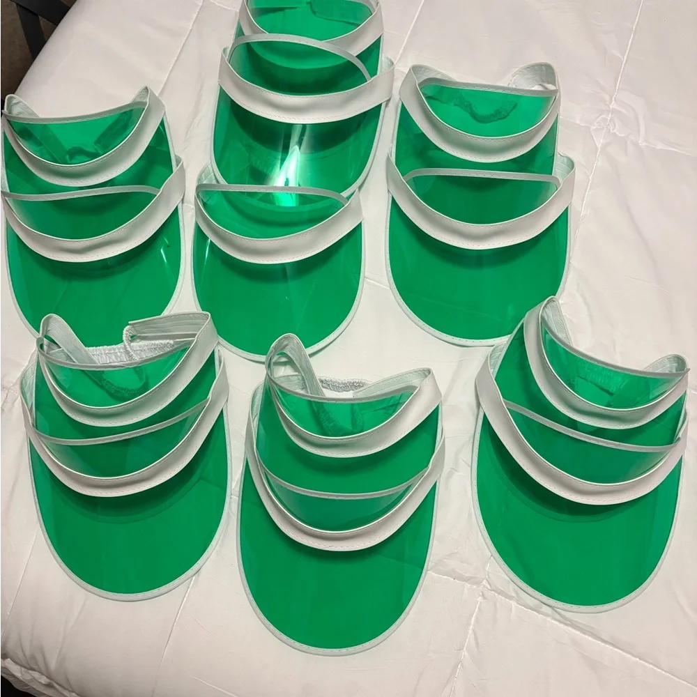 Green Plastic Party Visors